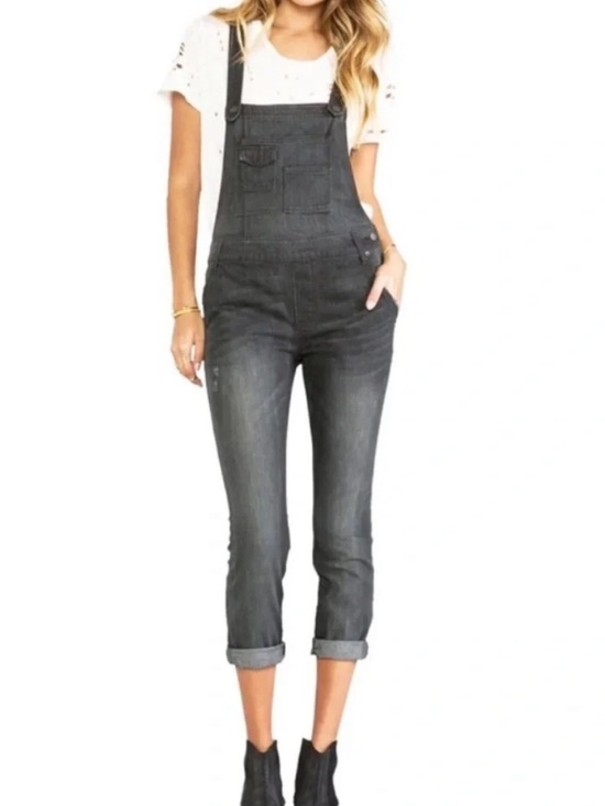 Free People Pants - Free People | Gray Washed Brady Denim Overalls Size 29